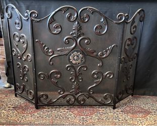 Metal Bronze Fireplace Screen