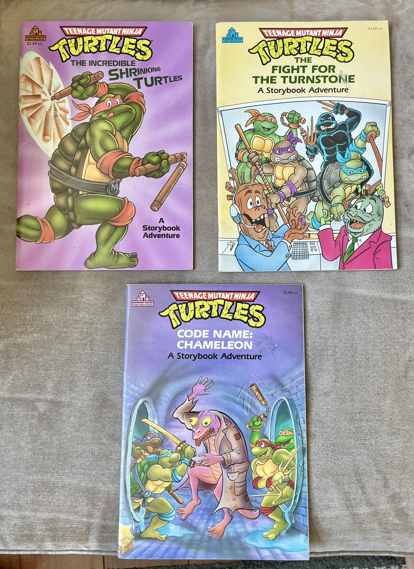 Vintage 1991 Teenage Mutant Ninja Turtles Lot Of 3 Code Name: Chameleon 