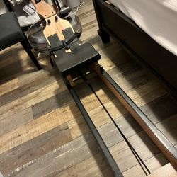 Battife Red Walnut Wood Rowing Machine With Water Resistance