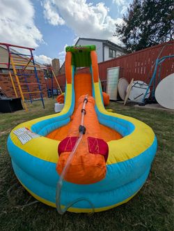 Water slides with pump