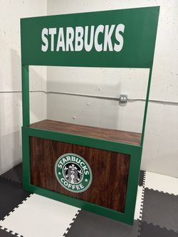 Kids pretend play Starbucks stand