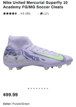 Nike United Mercurial Superfly 10 Academy FG/MG Soccer Cleats. Size 8.5