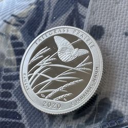 US Silver .999 Fine Proof Quarter Kansas