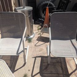 3 Vintage Outdoor Chairs. 
