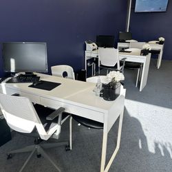 3 Ikea Micke Desk In White 