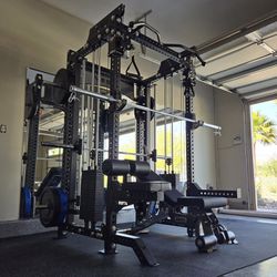 Vesta Pro Series 3in1 Squat Rack | 400lb Weight Stack  | 230lbs Olympic Colored Bumper Plates| Heavy Duty Adj Bench | Barbell | Gym| FREE DELIVERY🚚 