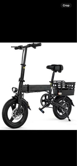 14" Folding Electric Bike for Adults, 500W Commuter Ebike with 360WH Battery, 20MPH & 20 Miles, UL2849, Mini Bicycle with Basket