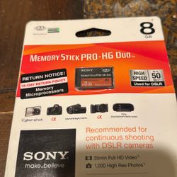 Sony Memory Card Pro HG Duo 8g