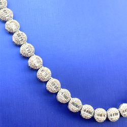 925 Silver 20” CZ Necklace 44.40g 188122