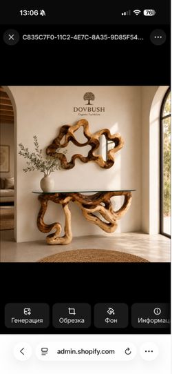 Console table and mirror