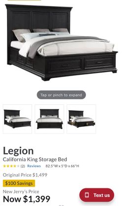King Platform Storage bed