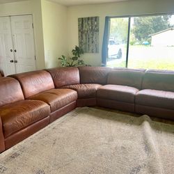 Leather sectional.