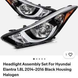 Headlight Assembly Set For Hyundai Elantra 2014-2016 $100
