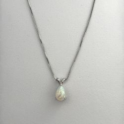 Opal Teardrop Shape Pendant Necklace for Women