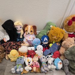 Large Disney and Friends Plush Lot 