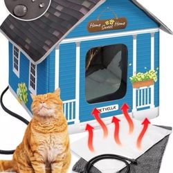 Heated Cat Home - Cold front Next Week ! 