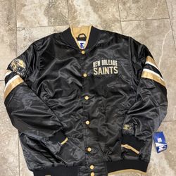 New Orleans Saints ⚜️ Varsity Starter Jacket Full Snap Sz 2x