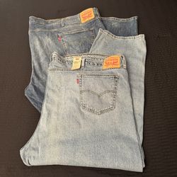 NEW & Pre-owned Lot of 2 - Levi's 502 Jeans Reg Taper Stretch Jeans Size 60 x 32  Big & Tall