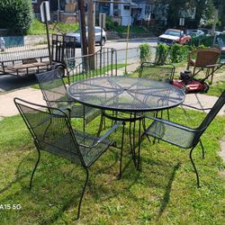 Metal Table And Chairs