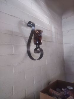 Wrought Iron Wall Candle Sconce