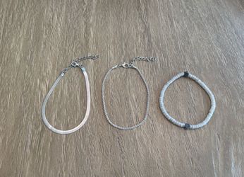 3 Ankle Bracelets