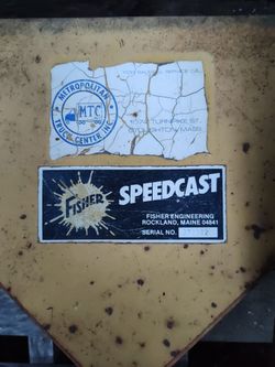 Fisher Plow Frame Truck Mount 