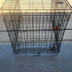 KONG® Ultra-Strong Double Door Wire Dog Crate with Divider Panel