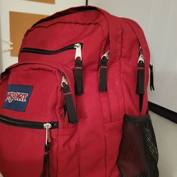 Red Jansport Big Student Backpack