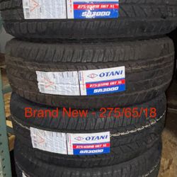 (4) - 275/65/18 Otani SA3000 Tires