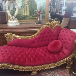 Red And Gold Loveseat