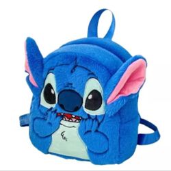 NEW Blue Stitch Plush Mini Backpack -  Japanesse Syle  9W x 10H x 5D in. 