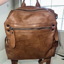 Backpack Adjustable Straps Brown
