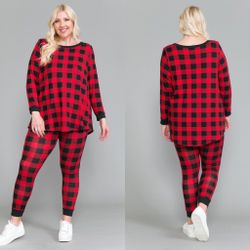 Buffalo plaid loungewear 6X