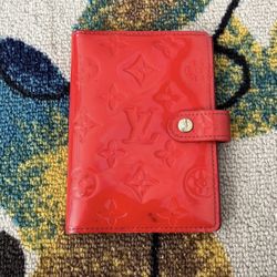 Authentic Louis Vuitton Red Vernis Agenda