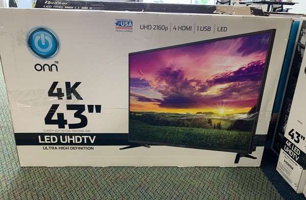 Brand New 4K ONN UHDTV 43” Open Box w/ warranty XL