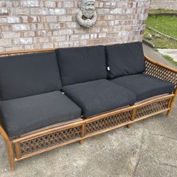 Vintage Rattan Couch 