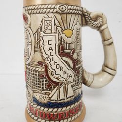 Vintage Budweiser Limited Edition San Francisco Ceramic Beer Stein Made in Brazil