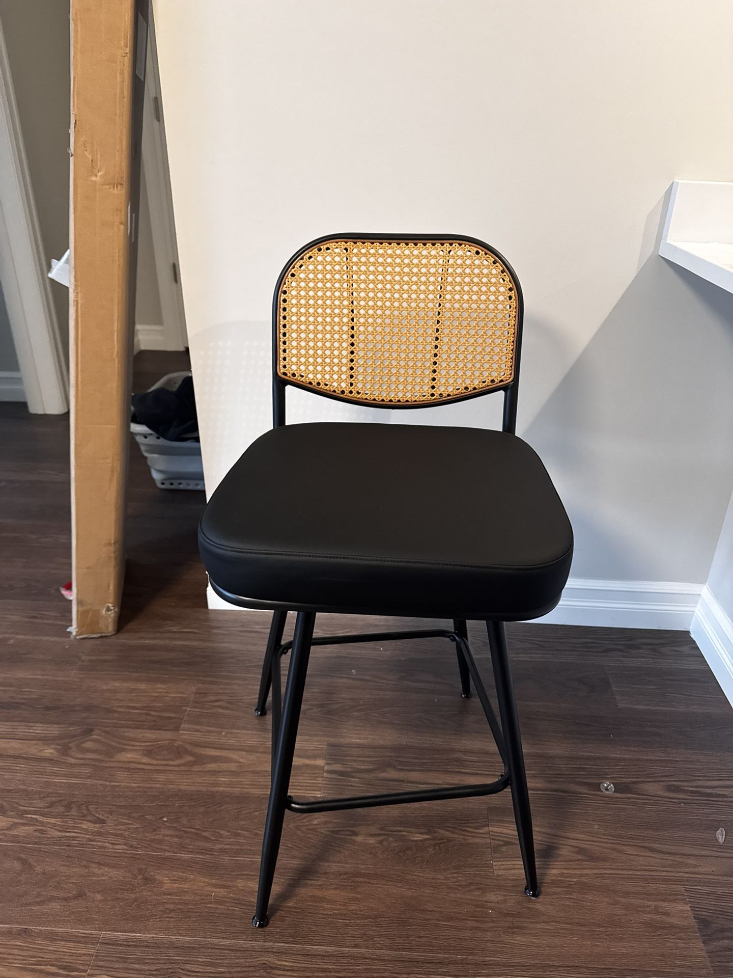 Black Rattan Counter Height Chair (26”)