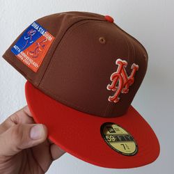 7 3/4 New York Mets New Era Harvest Shea Stadium 40th Anniversary 59FIFTY Fitted Hat Brown