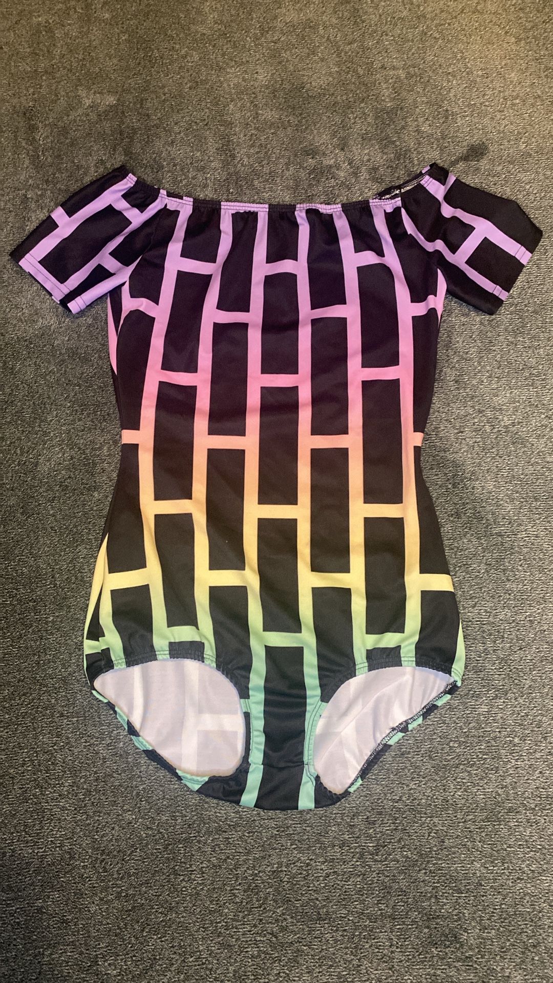 Rainbow Brick Print Bodysuit