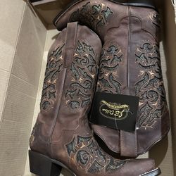 JB Dillon Girls Cowgirl Boots