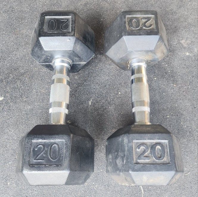 20 Pound Hexagon Dumbbells