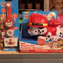 Marshall Bubble Blower And Light Up  Watch Both New