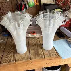 16’’ White Vase