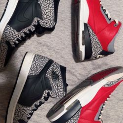 2 Pairs Of Jordans 1&3 9.5M
