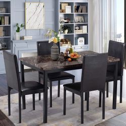 Dining Table With 4 Chairs - Delivery And Financing Available 