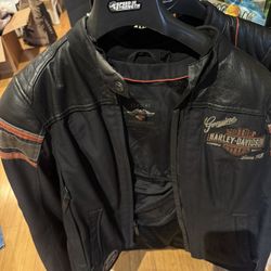 Riding Jacket Women Size M Genuine Leather Harley Davidson