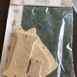 Wood Cutout Sewing Machine Kit NEW $3.00