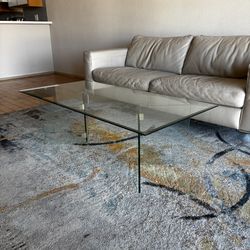 Glass And Metal Coffee Table