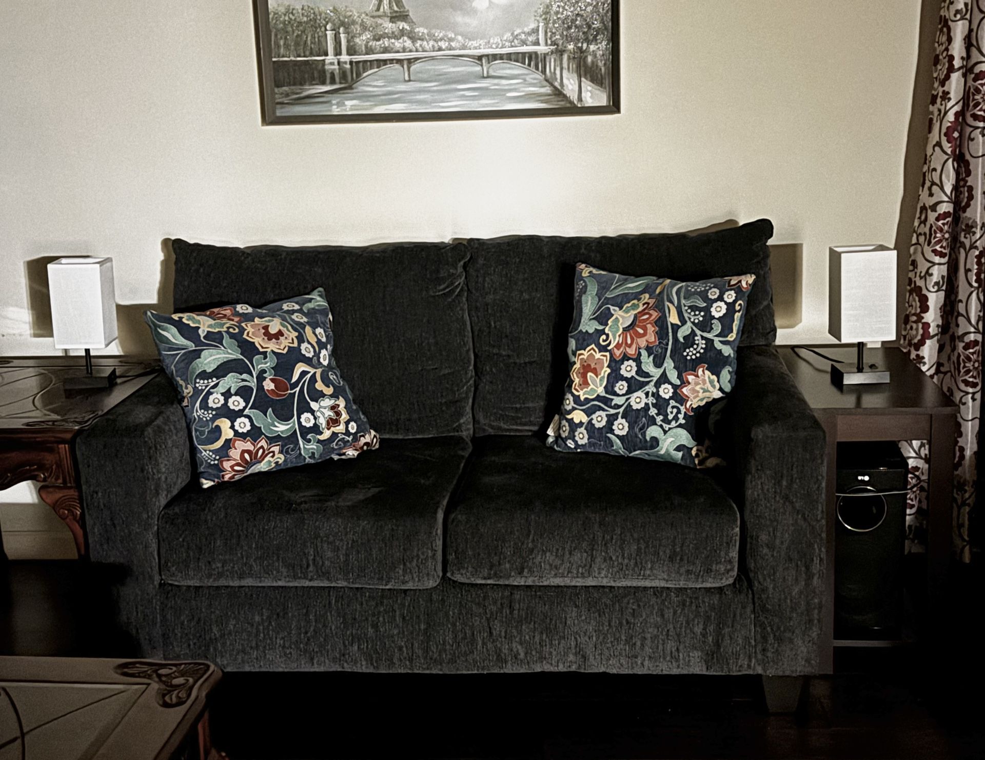 Dark Gray Sofa/couch And Loveseat Set